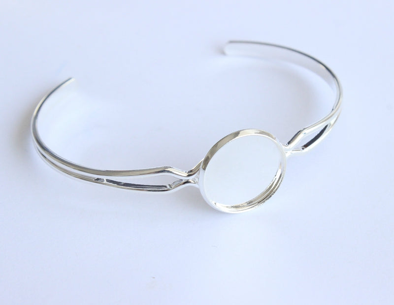 5pcs 20mm bracelet blanks Bracelet Settings Bezel Bangle Bracelet Bases