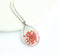 1pcs Handmade Teardrop pressed flower pendant jewelry