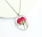 1pcs oval pressed flower pendant necklace, Real dried flower jewelry wholesale