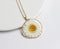 1pcs Crystal Chrysanthemum pressed flower pendant necklace jewelry