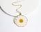 1pcs Crystal Chrysanthemum pressed flower pendant necklace jewelry