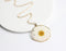 1pcs Crystal Chrysanthemum pressed flower pendant necklace jewelry