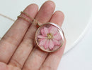 1pcs Handmade pressed flower pendant necklace jewelry