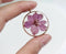 1pcs Purple feuiyan pressed flower jewelry, pressed flower pendant necklace, Real dried flower jewelry