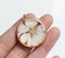 1pcs White feuiyan pressed flower jewelry, pressed flower pendant necklace, Real dried flower jewelry