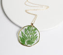 1pcs Handmade Leaves pressed flower pendant necklace jewelry