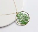 1pcs Handmade Leaves pressed flower pendant necklace jewelry