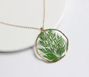 1pcs Handmade Leaves pressed flower pendant necklace jewelry