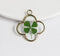 1pcs  Handmade Real four-leaf clover pressed flower pendant jewelry