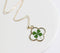 1pcs  Handmade Real four-leaf clover pressed flower pendant jewelry