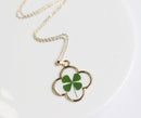 1pcs  Handmade Real four-leaf clover pressed flower pendant jewelry