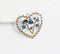 1pcs  Handmade Heart-shaped Don't forget no flowers pressed flower pendant jewelry