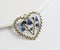 1pcs  Handmade Heart-shaped Don't forget no flowers pressed flower pendant jewelry