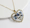 1pcs  Handmade Heart-shaped Don't forget no flowers pressed flower pendant jewelry