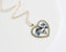 1pcs  Handmade Heart-shaped Don't forget no flowers pressed flower pendant jewelry