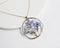 1pcs Handmade Blue flower pressed flower pendant necklace jewelry