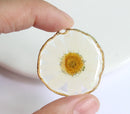 1pcs Crystal Chrysanthemum pressed flower pendant necklace jewelry