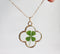 1pcs  Handmade Real four-leaf clover pressed flower pendant jewelry