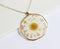 1pcs Handmade Crystal chrysanthemum and gold leaf pressed flower pendant necklace jewelry