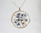 1pcs Handmade Forget-me-not gold leaf pressed flower pendant necklace jewelry