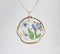 1pcs Handmade pressed flower pendant necklace jewelry