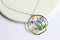 1pcs Gold foil pressed flower necklace jewelry