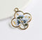 1pcs Handmade Don't forget the flowers and gold leaf pressed flower pendant jewelry