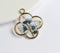 1pcs Handmade Don't forget the flowers and gold leaf pressed flower pendant jewelry