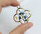 1pcs Handmade Don't forget the flowers and gold leaf pressed flower pendant jewelry