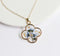 1pcs  Handmade Gold leaf and forget-me-not dried flowers pressed flower pendant jewelry