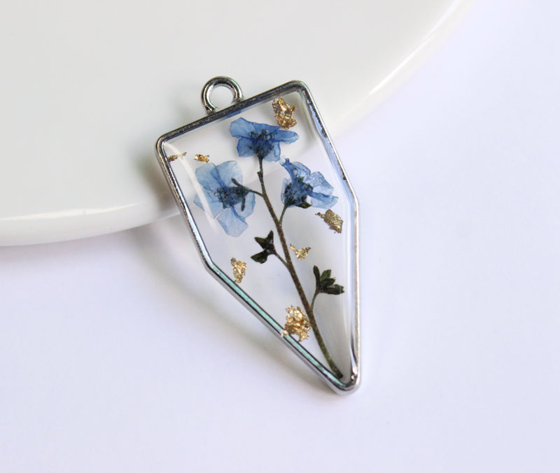 1pcs Handmade pressed flower pendant jewelry