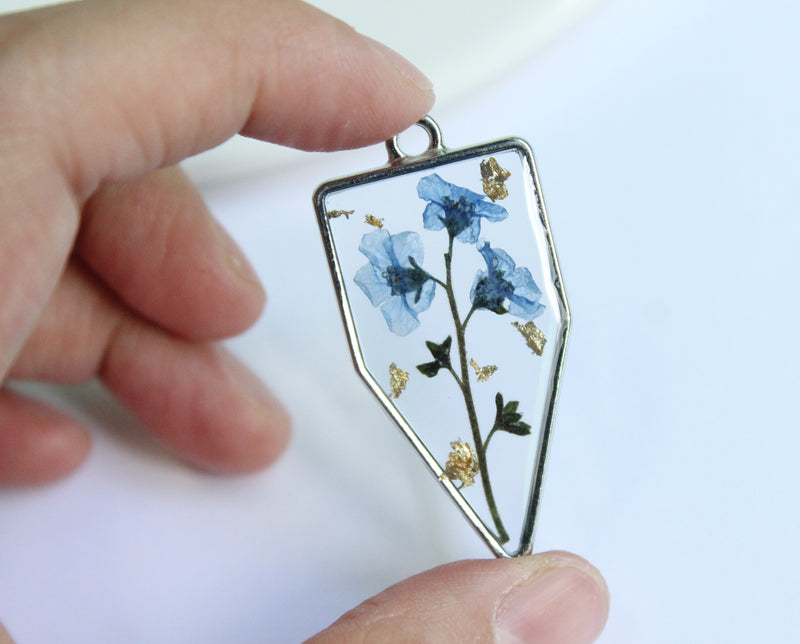 1pcs Handmade pressed flower pendant jewelry