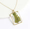 1pcs Handmade Leaves pressed flower pendant jewelry Rectangle 21x34mm