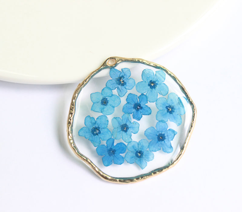 1pcs Handmade pressed flower pendant jewelry