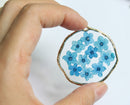 1pcs Handmade pressed flower pendant jewelry