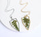 1pcs Handmade Leaves pressed flower pendant jewelry Rectangle 21x34mm