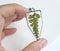 1pcs Handmade Leaves pressed flower pendant jewelry Rectangle 21x34mm