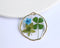 1pcs Handmade Four-leaf clover forget-me-not pressed flower pendant jewelry