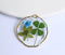 1pcs Handmade Four-leaf clover forget-me-not pressed flower pendant jewelry