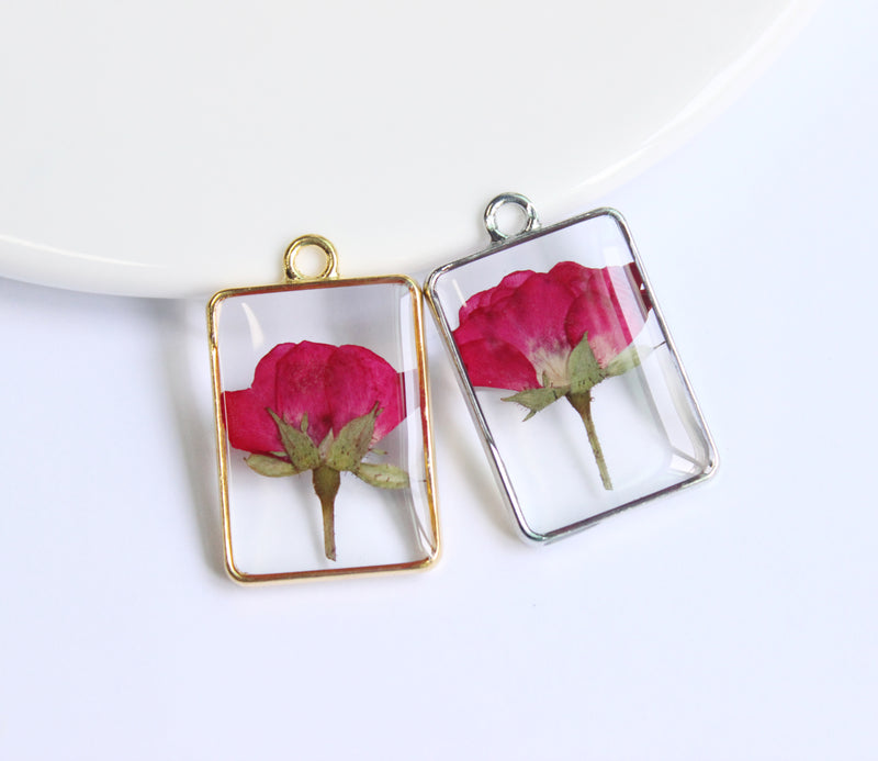 1pcs Handmade pressed flower pendant jewelry