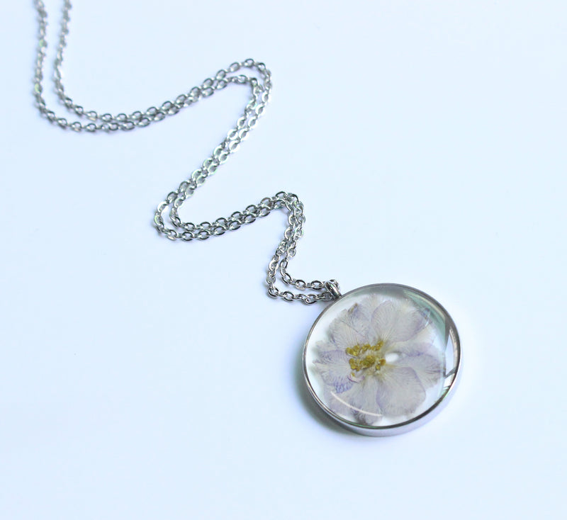 1pcs Handmade Pressed flower jewelry pendant necklace