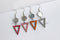 10pcs wood Triangle Bezel Earring Studs, Earring Blanks, Bezel earring Blanks,Stainless Steel wood Earrings Base Settings