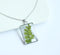 1pcs Handmade Real leaves pressed flower pendant necklace jewelry Rectangle 21x34mm