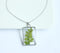 1pcs Handmade Real leaves pressed flower pendant necklace jewelry Rectangle 21x34mm