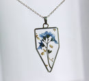 1pcs Handmade Gold leaf pressed flower pendant jewelry