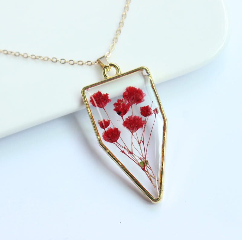 1pcs Handmade pressed flower pendant jewelry