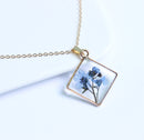 1pcs pressed flower pendant necklace, flower jewelry wholesale