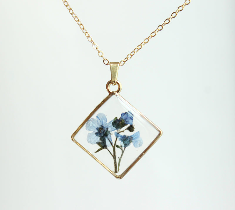 1pcs pressed flower pendant necklace, flower jewelry wholesale