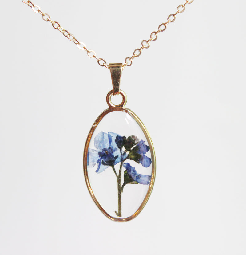 1pcs pressed flower pendant necklace, flower jewelry wholesale