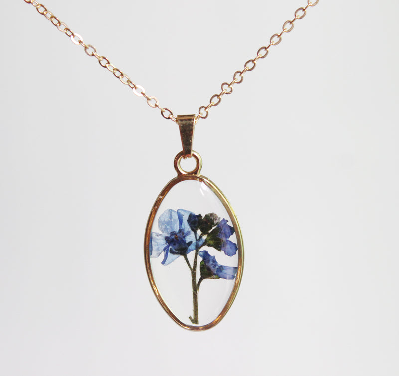 1pcs pressed flower pendant necklace, flower jewelry wholesale